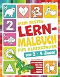 Mein erstes Lern- und Malbuch für Kleinkinder zum Erlernen von Buchstaben, Zahlen, Formen, Tieren und Farben: Malspaß und Übungsbuch für Kinder von 2-4 Jahren