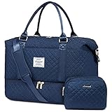LOVEVOOK Reisetasche Sporttasche Damen Groß Handgepäck Tasche mit Kulturbeutel Weekender Travel Duffle Bag mit Schuhfach Kliniktasche Geburt Wickeltasche Wochenendtasche für Flugzeug Reise Strand