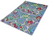 Carpe mathique® Spielteppich Raduno Strassenteppich Für Auto Teppich Kinderzimmer Junge - 80 x 120 cm