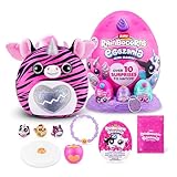 Rainbocorns Eggzania Mini Mania, Zebra, by ZURU Plush Surprise Unboxing with Animal Soft Toy, Idea for Girls with Imaginary Play (Zebra)