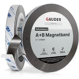 GAUDER Typ A + B Magnetband stark selbstklebend I Magnetstreifen | Magnetband für Fliegengitter & Vorhänge (3 m + 3 m)