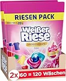 Weißer Riese Color Trio Caps Aromatherapy Orchid (120 Washes), Colour Detergent with Good Mood Fragrance for a Huge Long Fragrance Experience and Radiantly Clean Laundry, 100% Recyclable