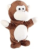 Playtastic Plüschaffe: Sprechender Plüsch-AFFE mit Mikrofon, spricht nach und läuft, 22 cm (Nachsprechende Tiere, Labertier, Sprechende Spielzeug)