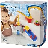 AquaPlay Sploshy Mountain Badewannenspielzeug - Wasserspielzeug für Kinder ab 1,5 Jahre - Spielzeug-Wasserbahn mit Pumpe, Stausee & Boot inkl. Saugnäpfe für Badewanne & Co.
