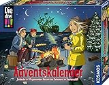 KOSMOS 632458 Die drei !!! Adventskalender, Entdecke das Geheimnis des Geisterschiffs, mit 24 Detektiv-Gimmicks, Spielzeug-Adventskalender für Kinder ab 8 Jahre, Die drei Ausrufezeichen