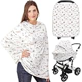 KeaBabies Stilltuch für Unterwegs - Multifunktionale Autositzbezüge für Baby, Weich & Atmungsaktiv Nursing Breastfeeding Cover, Babyautositzbezug für Mädchen, Junge Kinderwagenbezug (Arcadia)