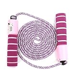 Sunshine smile Springseil für Kinder, Crossfit, Fitness, Boxen, MMA, Erwachsene, Herren, Damen, Fitnessstudio, Kalorienverbrennung, Springseil Speed Rope, Springseil zum Boxen (Purpur)