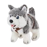 Leosco Kuscheltier Husky 25 cm Plüschtier Plüschhusky Stofftier Stoffhusky Wolf Hund Uni-Toys