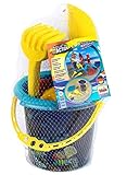 Theo Klein 2101 Aqua Action Coral Reef Sandeimer-Set, 2 Liter Robuster Eimer für Sandkasten und Strand Mit Sieb, Förmchen u.v.m. Spielzeug für Kinder ab 1 Jahr Mehrfarbig