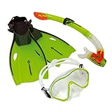 Schildkröt Kinder Schnorchelset Bermuda 3-teilig – ABC-Set mit Brille, Schnorchel & verstellbaren Flossen – hochwertiges Silikon – Junior Tauchset in verschiedenen Größen – mit Tasche