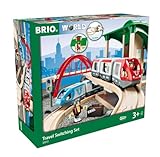 BRIO World 33512 Großes BRIO Bahn Reisezug Set - Eisenbahn mit Bahnhof, Schienen und Figuren - Kleinkinderspielzeug empfohlen ab 3 Jahren