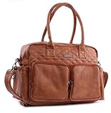 Kidzroom 030-8095-2 Wickeltasche Vision of Love- PU Leder- gesteppt - cognac, braun