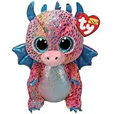 TY Flint Dragon Beanie Boo Regular - Squishy Beanie Baby Soft Plush Toys - Collectible Cuddly Stuffed Teddy