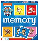 Ravensburger - 20887 - Paw Patrol Memory, der Spieleklassiker für alle Fans der TV-Serie Paw Patrol, Spiel b 3 Jahren, Merkspiel für 2-8 Spieler - Geburtstagsgeschenke