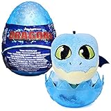 Dragons Auswahl Drachen-Ei | DreamWorks Egg Plüsch-Figur, Farbe:Kobaltblau