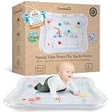 TummyTime Wassermatte XXL by Freudeskind, Baby Wasserspielmatte, 100% Phtalate- & BPA-frei ab 0, 3, 6, oder 9 bis 24 Monate, Sensorische Montessori Spielmatte, Babyspielzeug Bauchlage