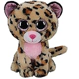 TY UK Ltd 2007526 Livvie Leopard Beanie Boo Medium Plüschtier, Multicoloured, 24 cm