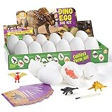 Diealles Shine Dino Eier Dig Kit, 12 Stück Dino Ei für Kinder, Dinosaurier Eier Spielzeug für Kinder Archäologie