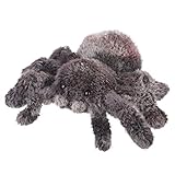 Apricot Lamb Spinne Plüschtiere für Kinder, weiche niedliche Kuscheltier für Baby Mädchen und Jungen, Flauschige Halloween Spinne Schwarz 24 cm