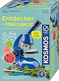 KOSMOS 636050 Entdecker-Mikroskop, Experimentierkasten für Kinder, Schüler Mikroskop, Mikroskop für Kinder ab 8 Jahre, kinder, kosmos mikroskop