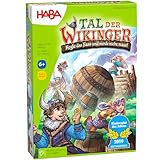 HABA Tal der Wikinger – Rasantes Geschicklichkeits-Brettspiel ab 6 Jahren für 2–4 Spieler – XXL-Spielplan & 3D-Wikingerschiffe – Fördert Taktik & Mut – 1304697001