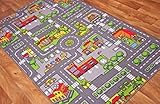 Kinder-Spielteppich Straßen-Matte Stadt Verkehr Straßen 140cm x 200cm (4ft7' x 6ft7')