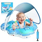 BNEHHOV Schwimmring Baby mit Sonnendach Abnehmbarem Sonnendach Schwimmsitz Kleinkinder Schwimmhilfe für Kleinkinder Baby Float Aufblasbare Schwimmreifen UPF 50+ für aufblasbarer Kinder ab 3-36 Monate