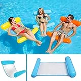 Sinwind Aufblasbares Schwimmbett, Wasser-Hängematte 4-in-1Loungesessel Pool Lounge luftmatratze Pool für Erwachsene und Kinder (Blue)