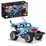 LEGO 42134 Technic Monster Jam Megalodon Modellbausatz, 2in1 Monster Truck im Hai-Design, Spielzeug-Auto mit Rückziehmotor, Geschenk für Kinder, Jungen und Mädchen ab 7 Jahren