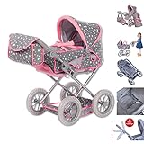Knorr Toys 63109 Knorrtoys 63109-Puppenwagen Ruby Puppenwagen, Star Grey