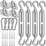 M6 Sonnensegel Befestigungsset, Robustes sonnensegel Edelstahl, Hardware-Kit für Dreieck und Quadrat, Rechteck, Sonnensegel, Befestigungszubehör