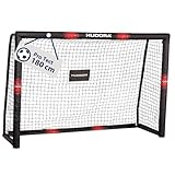 HUDORA 76915,Fußballtor Pro Tect Fußball Tor für Kinder und Erwachsene, Mehrfarbig, 180x120 cm