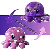 Oktopus Plüsch Wenden,Reversible Octopus Plüschtier,Krake Kuscheltier Sind Großartige Spielzeuge Für Den Emotionalen Ausdruck,Wende Oktopus Toll Als Geschenk Für Kinder Und Erwachsene(30CM)