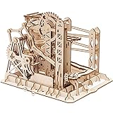 Robotime 3D Puzzle Holz Kugelbahn Erwachsene , Murmelbahn Modellbau Holzbausatz Board Games
