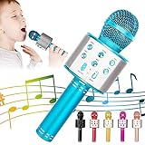 KIDWILL Bluetooth Karaoke Mikrofon, 5 in 1 Drahtloser, mit Lautsprecher | Remix | FM-Radio, Tragbares Mikrofonspielzeug für Kinder Erwachsene Geburtstagsfeier KTV