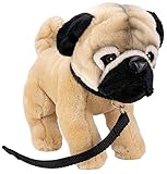 Carl Dick Mops mit Leine stehend, Hund, Plüschtier, Kuscheltier, ca. 23cm 3503