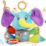 SJYIH Baby Neugeborenes Kleinkind Jungen Mädchen Spielzeug Geschenke 0-12 Monate, multifunktionales leuchtendes Plüsch-Elefanten-Musikspielzeug, Geschenke Spielzeug für 1-2 Jahre alte Mädchen Jungen