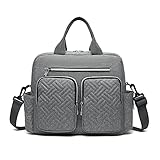 KONO Baby-Wickeltasche, stilvoll, für Mama und Papa, wandelbare Reisetasche mit isolierten Taschen(Grau)