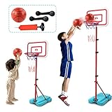 Basketballkorb Outdoor Spielzeug für Kinder mit Höhenverstellbar ständer 88-190 cm, Ball & Pumpe, Mini Basketballkorb Indoor für Zimmer, Sportgeräte, Spielzeug ab 4 5 6 7 Jahre Junge Mädchen