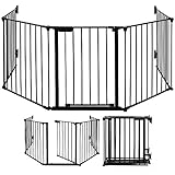 Deuba® Kaminschutzgitter 310cm Kinderschutzgitter aus 5 Elemente Schutzgitter 15kg Ofenschutzgitter Absperrgitter