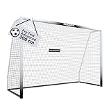 HUDORA Fußballtor Pro Tect Advanced – Outdoor Fußballtor mit Netz und wetterfester Ummantelung für Kinder/Erwachsene – Einfacher Aufbau im Garten – Hochwertige Torwand mit Reiß- und Klettverschlüssen