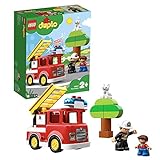 LEGO 10901 DUPLO Feuerwehrauto, Feuerwehr Spielzeug für Kleinkinder im Alter von 2-5 Jahren mit Licht & Geräuschen