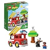 LEGO 10901 DUPLO Feuerwehrauto, Feuerwehr Spielzeug für Kleinkinder im Alter von 2-5 Jahren mit Licht & Geräuschen