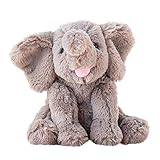 Hopearl Entzückendes Plüsch Kalb Elefant Spielzeug Diskette Elephish Ultra Soft Stofftier für Jungen Mädchen Kinder Kleinkinder, Grau, 9 ''