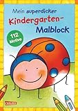 Mein superdicker Kindergarten-Malblock: Über 100 Ausmalbilder für Kinder ab 3 Jahren mit großen Motiven und klaren Ausmalflächen