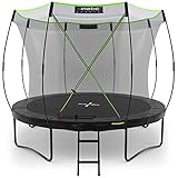 KINETIC SPORTS Trampolin Outdoor 305 cm 'Ultimate Pro' – TÜV Rheinland geprüft, Designed in Germany, Fiberglas Netzstangen, AirMAXX Technologie, Premium Gartentrampolin Kindertrampolin, Schwarz