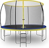Zero Gravity Trampolin Outdoor (Blau-Gelb, 366cm / 12ft)