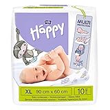 bella baby Happy Wickelunterlagen: Baby Wickelunterlagen für unterwegs XL 90 x 60 cm im 4er Pack (4 x 10 Stück) - wasserdicht und hygienisch