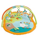 Fehn 3-D-Activity-Decke Spielbogen Sleeping Forest – Baby Krabbeldecke mit 5 abnehmbaren Spielzeugen zum Greifen – Spieldecke für Babys und Kinder ab 0+ Monaten – Krabbelmatte als Geschenk zur Geburt