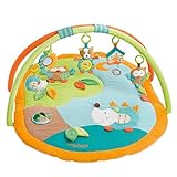 Fehn 3-D-Activity-Decke Spielbogen Sleeping Forest – Krabbeldecke mit 5 abnehmbaren Spielzeugen zum Greifen – Spieldecke für Babys und Kinder ab 0+ Monaten – Krabbelmatte als Geschenk zur Geburt